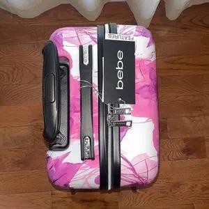 bebe Lightweight Durable Rainbow Hardside Spinner Carry On Luggage